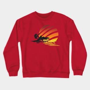 Surfing Sunrise Crewneck Sweatshirt